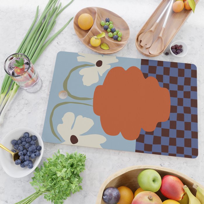 Blooming_Dropping and checkerboard   Cutting Board Gallery Image 2