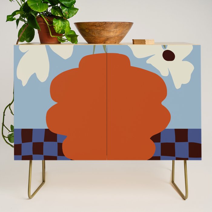 Blooming_Dropping and checkerboard   Credenza Gallery Image 1