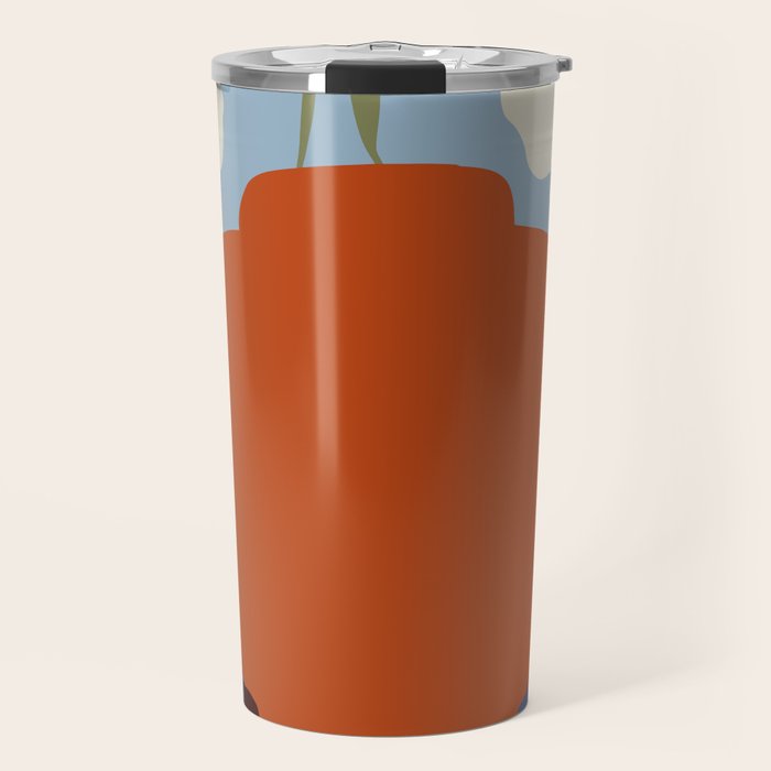 Blooming_Dropping and checkerboard   Travel Mug Gallery Image 1