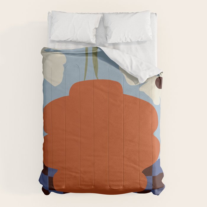 Blooming_Dropping and checkerboard   Comforter Gallery Image 6