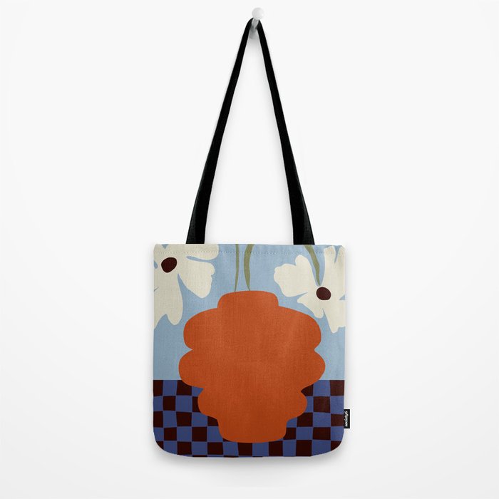 Blooming_Dropping and checkerboard   Tote Bag Gallery Image 2