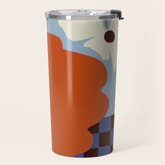 Blooming_Dropping and checkerboard   Travel Mug Gallery Image 2