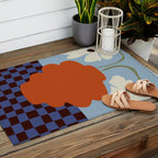 Blooming_Dropping and checkerboard   Outdoor Rug Gallery Image 2