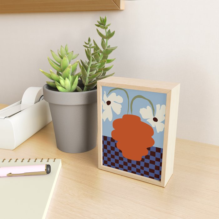 Blooming_Dropping and checkerboard   Mini Art Print Gallery Image 2