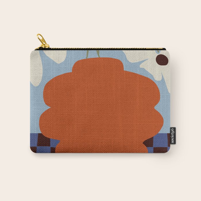 Blooming_Dropping and checkerboard   Carry All Pouch Gallery Image 1