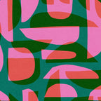 Simple Hand-cut Pattern #5 / Pink & Green Coffee Mug Gallery Image 2