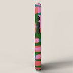 Simple Hand-cut Pattern #5 / Pink & Green iPhone Case Gallery Image 2