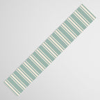 Mediterranean Ticking Stripe Sea Glass Sand Table Runner Gallery Image 3