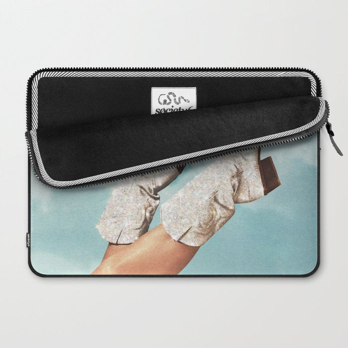 These Boots - Glitter Blue Sky Laptop Sleeve Gallery Image 2