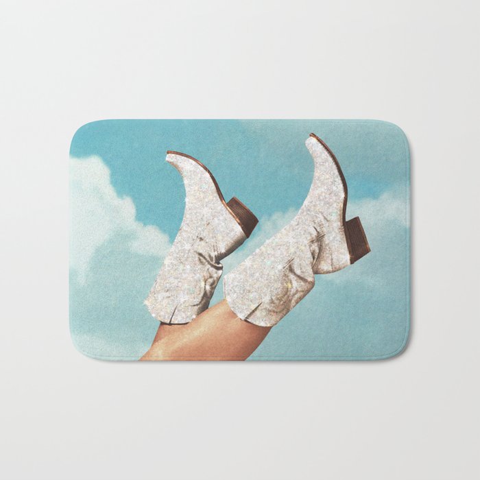 These Boots - Glitter Blue Sky Bath Mat Gallery Image 1