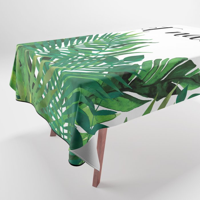 Get Naked, Meme, Tropical, Fun Bathroom Art Tablecloth Gallery Image 1