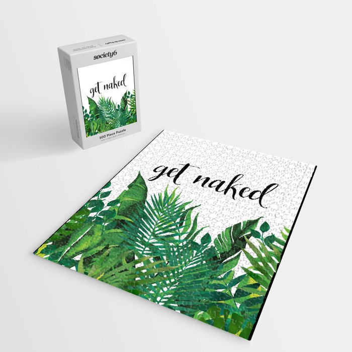 Get Naked, Meme, Tropical, Fun Bathroom Art Jigsaw Puzzle Gallery Image 2