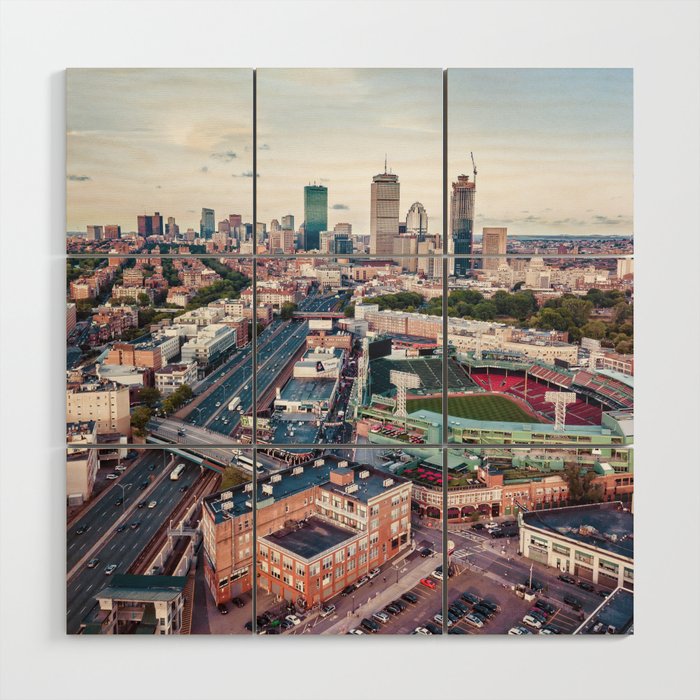 Boston City Wood Wall Art Gallery Image 1