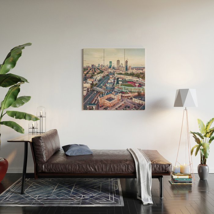 Boston City Wood Wall Art Gallery Image 2