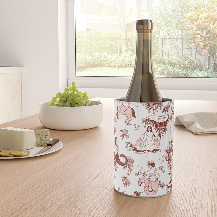 Zodiac Sign Astrology Toile Pattern Wine Chiller Gallery Image 4