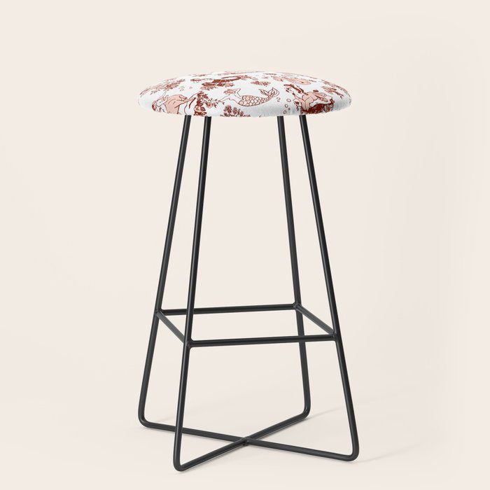 Zodiac Sign Astrology Toile Pattern Stool Gallery Image 1