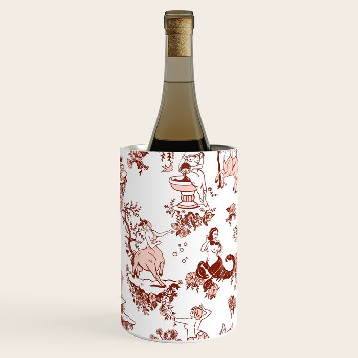 Zodiac Sign Astrology Toile Pattern Wine Chiller Gallery Image 2