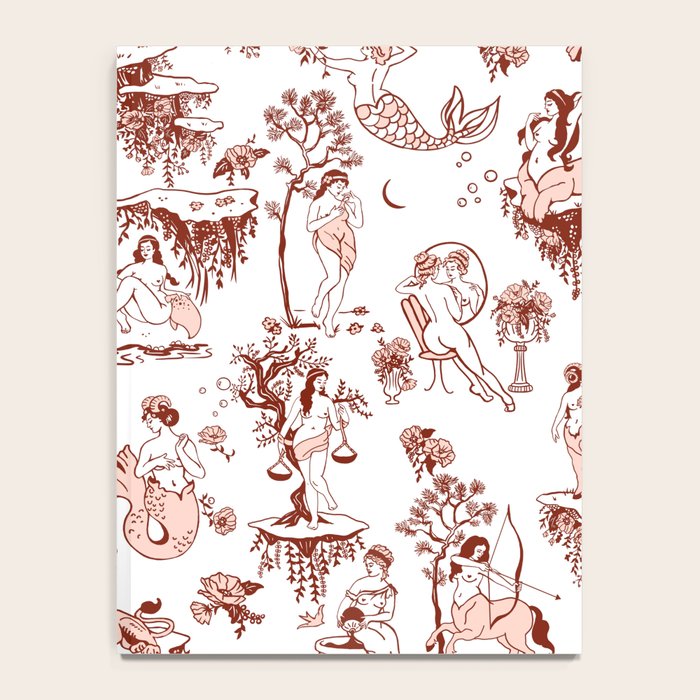 Zodiac Sign Astrology Toile Pattern Notebook Gallery Image 4