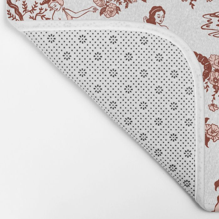 Zodiac Sign Astrology Toile Pattern Bath Mat Gallery Image 2