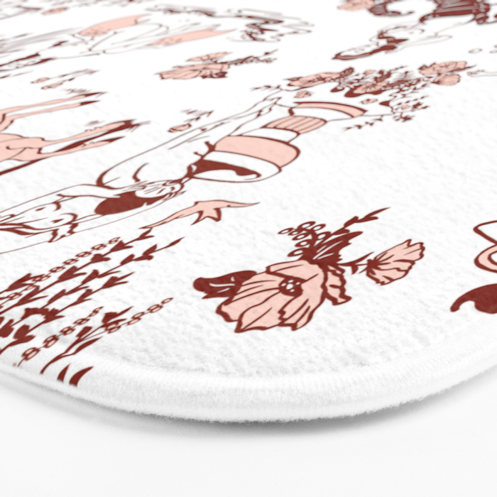 Zodiac Sign Astrology Toile Pattern Bath Mat Gallery Image 3