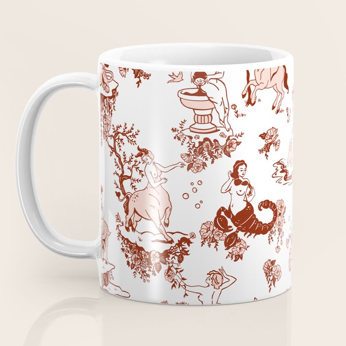 Zodiac Sign Astrology Toile Pattern Coffee Mug Gallery Image 3