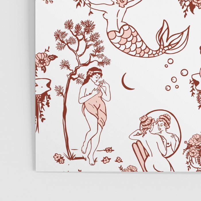 Zodiac Sign Astrology Toile Pattern Poster Gallery Image 3