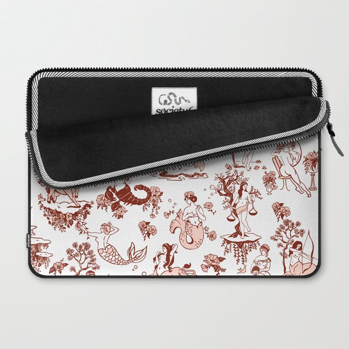 Zodiac Sign Astrology Toile Pattern Laptop Sleeve Gallery Image 2