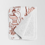 Zodiac Sign Astrology Toile Pattern Throw Blanket Gallery Image 3