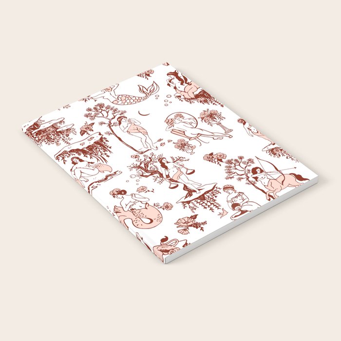 Zodiac Sign Astrology Toile Pattern Notebook Gallery Image 2