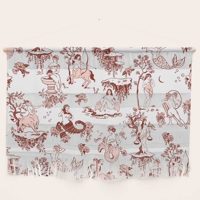 Zodiac Sign Astrology Toile Pattern Wall Hanging Gallery Image 1