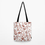 Zodiac Sign Astrology Toile Pattern Tote Bag Gallery Image 2
