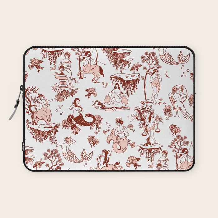 Zodiac Sign Astrology Toile Pattern Laptop Sleeve Gallery Image 1