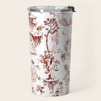 Zodiac Sign Astrology Toile Pattern Travel Mug Gallery Image 2