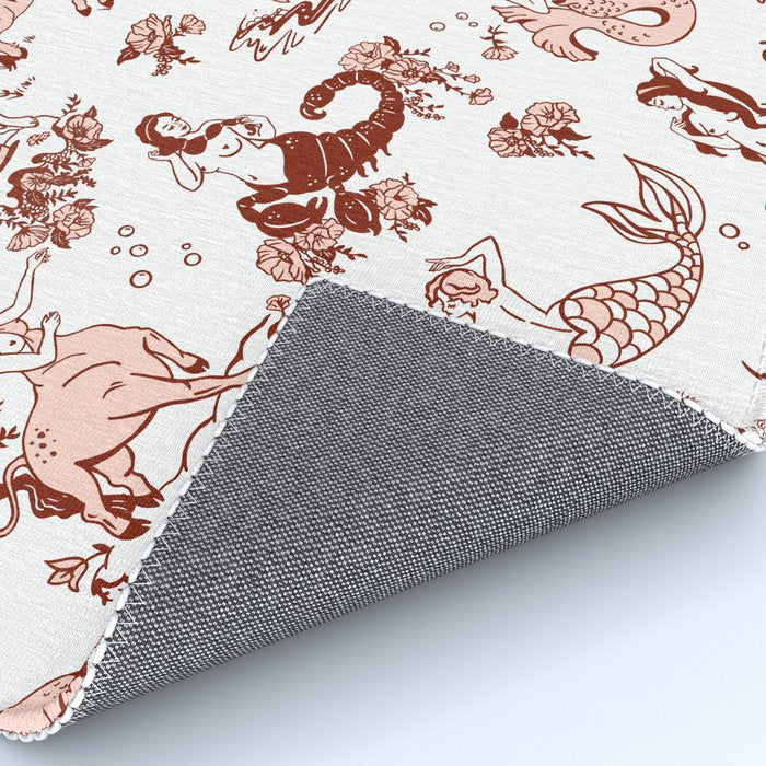 Zodiac Sign Astrology Toile Pattern Rug Gallery Image 4