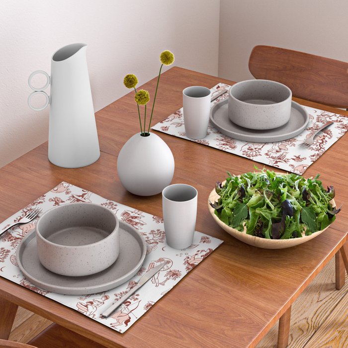 Zodiac Sign Astrology Toile Pattern Placemat Gallery Image 2