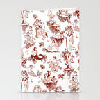 Zodiac Sign Astrology Toile Pattern Stationery Card Gallery Image 2