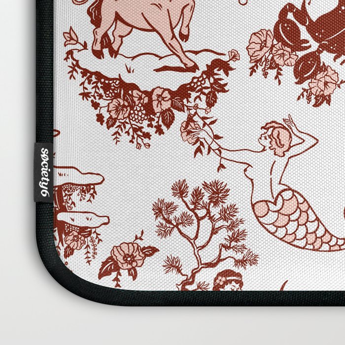 Zodiac Sign Astrology Toile Pattern Laptop Sleeve Gallery Image 3