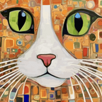 Klimt Cat with Green Eyes Coffee Mug Gallery Image 2