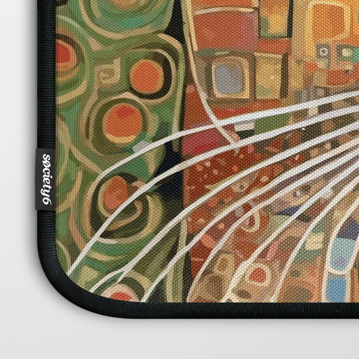 Klimt Cat with Green Eyes Laptop Sleeve Gallery Image 3