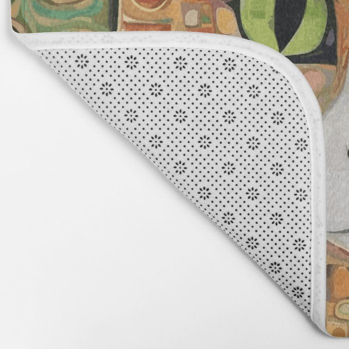 Klimt Cat with Green Eyes Bath Mat Gallery Image 2