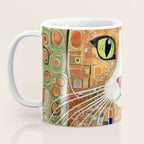 Klimt Cat with Green Eyes Coffee Mug Gallery Image 3