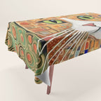Klimt Cat with Green Eyes Tablecloth Gallery Image 1