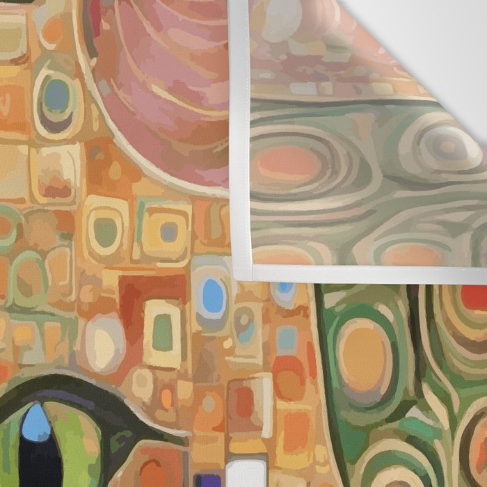 Klimt Cat with Green Eyes Wall Tapestry Gallery Image 3