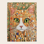 Klimt Cat with Green Eyes Poster Gallery Image 4