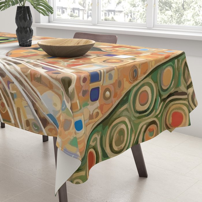 Klimt Cat with Green Eyes Tablecloth Gallery Image 3