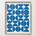 Mid Century Modern Geometric 04 Electric Blue Serving Tray Gallery Image 1
