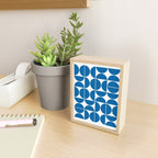 Mid Century Modern Geometric 04 Electric Blue Mini Art Print Gallery Image 2