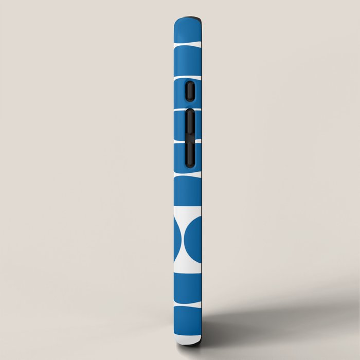 Mid Century Modern Geometric 04 Electric Blue iPhone Case Gallery Image 2