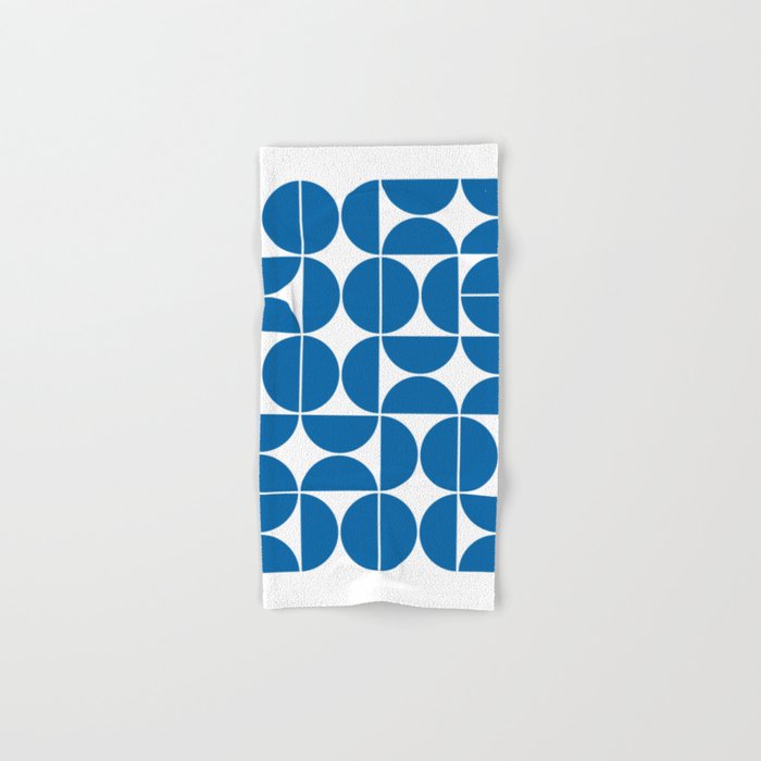 Mid Century Modern Geometric 04 Electric Blue Bath Towel Gallery Image 1