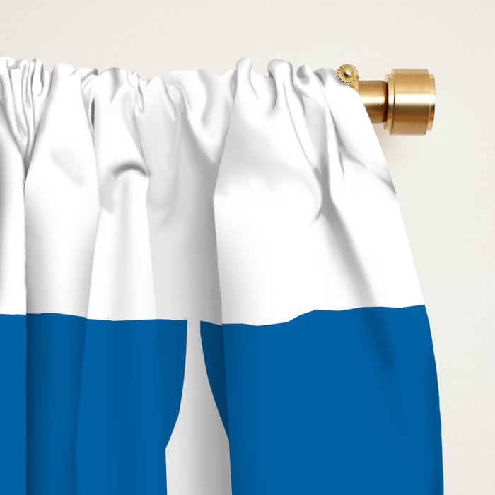 Mid Century Modern Geometric 04 Electric Blue Window Curtain Gallery Image 2